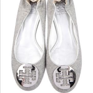 Tory Burch gray Reva flats